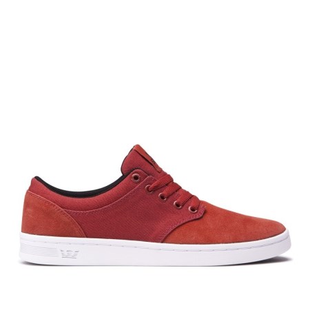 Supra Chino Court Womens Low Tops Shoes Red UK 93PWG